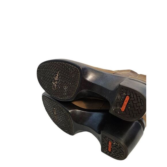 Cole Haan tan leather wedge heeled boots. Size 10 - Picture 4 of 5